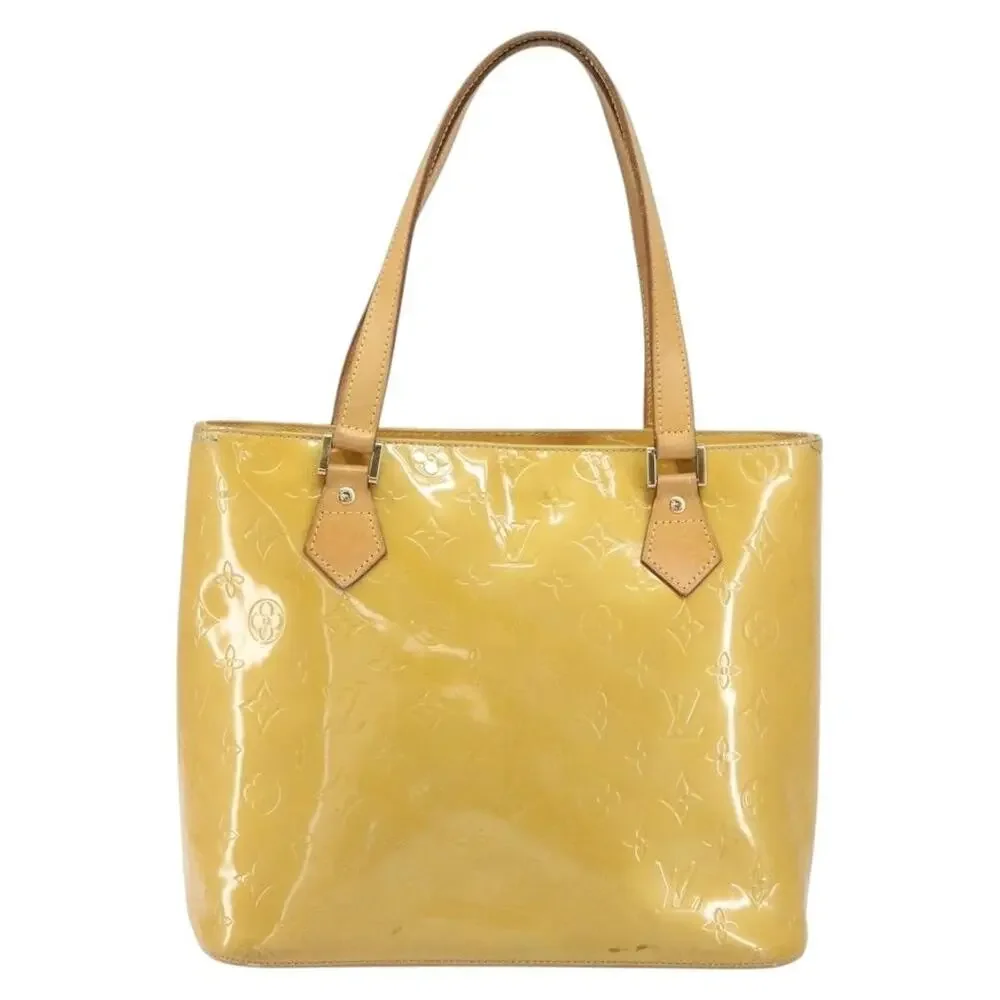Louis Vuitton Monogram Vernis Houston Handbag Beige